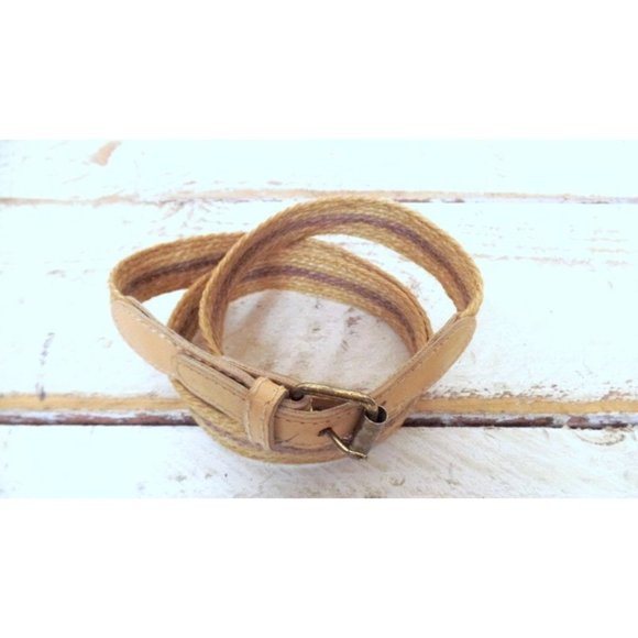 Vintage straw rope belt/braided chord belt/tan straw rope belt/boho/hippie belt - Picture 3 of 5
